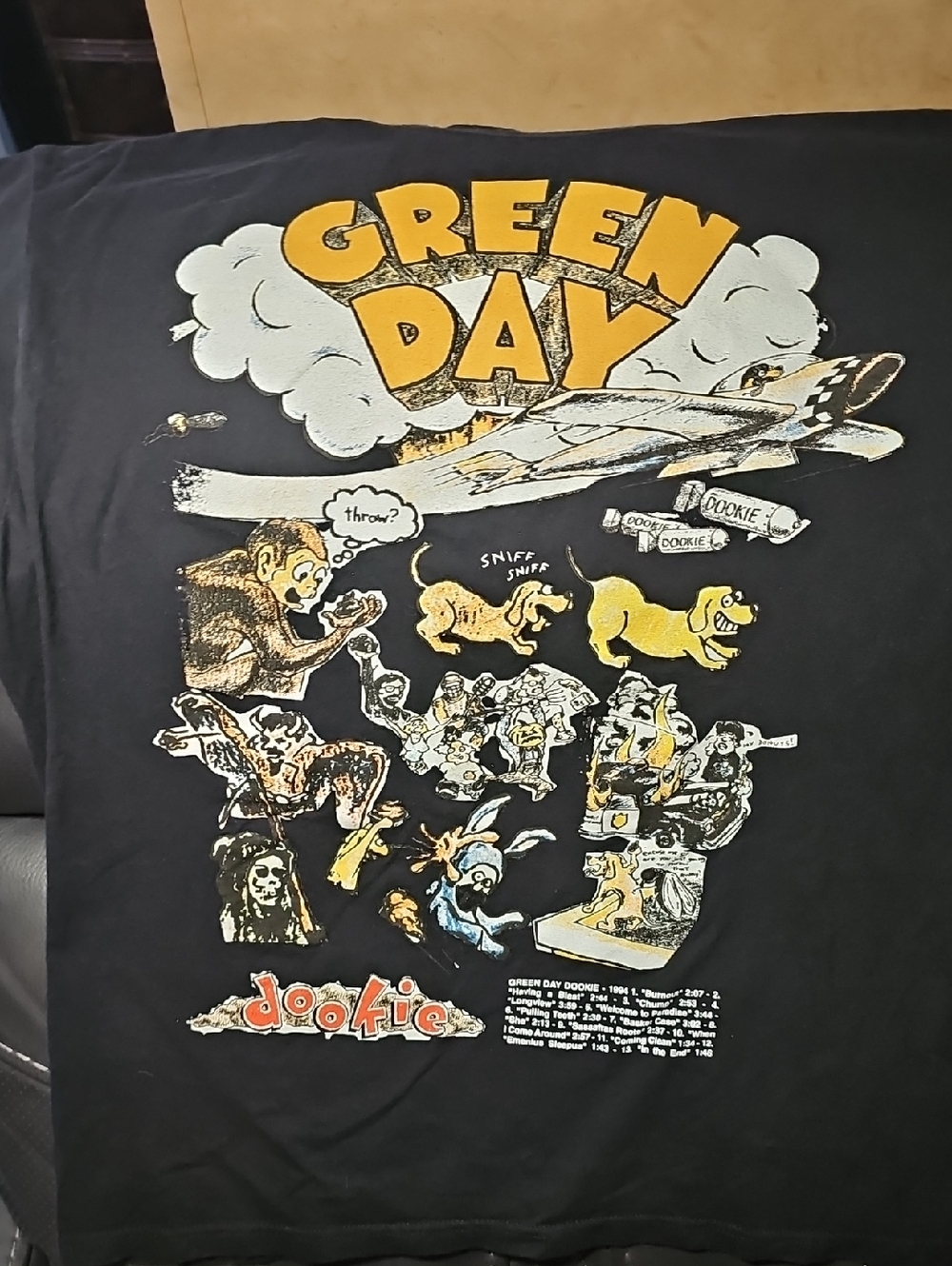 Green Day Dookie Graphic Short Sleeve Tee - Black/Yellow